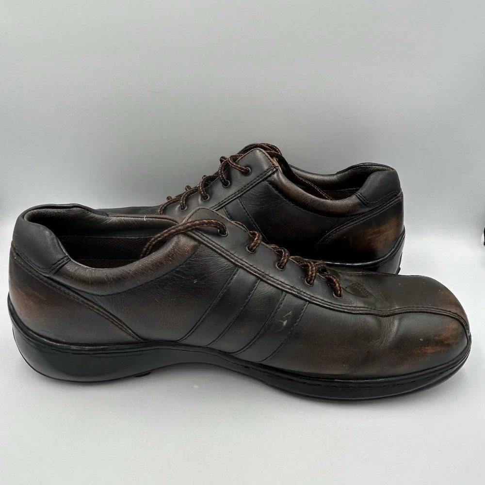 Skechers Mens Brown Leather Slip‎ On Casual Shoes Size 13 Loafer City